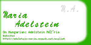 maria adelstein business card